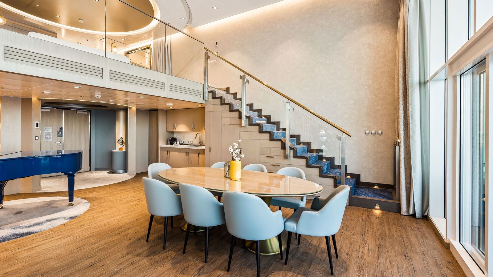 Utopia of the Seas Royal Loft Suite (RL) dining area