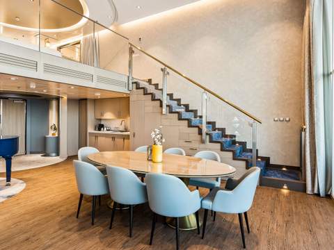 Utopia of the Seas Royal Loft Suite (RL) dining area Utopia of the Seas Royal Loft Suite (RL) dining area