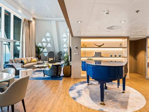 Utopia of the Seas Royal Loft Suite (RL) living area, photo 2 of 8 Utopia of the Seas Royal Loft Suite (RL) living area, photo 2 of 8