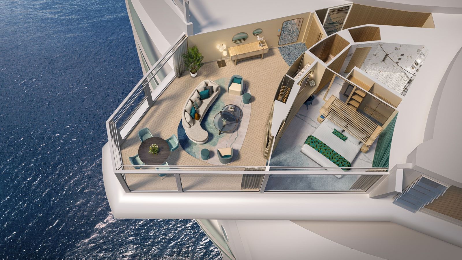 Utopia of the Seas Solarium Suite (SO) floor plan