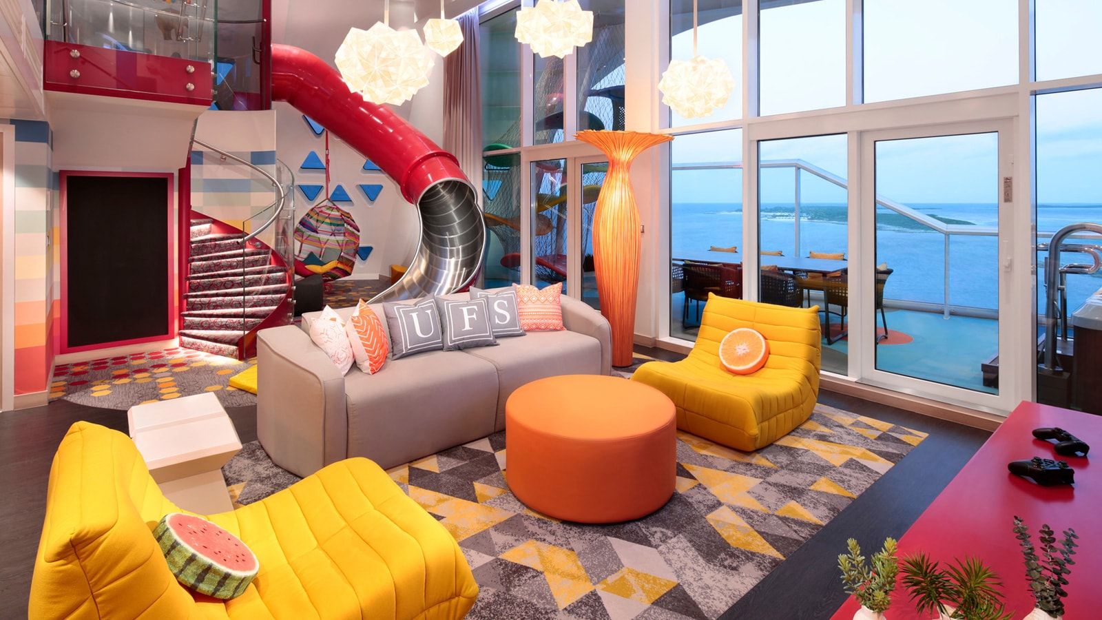 Utopia of the Seas Ultimate Family Suite (US) living area, photo 2 of 8