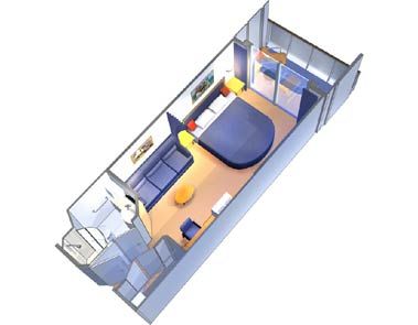 Voyager of the Seas Ocean View Balcony (4D) floor plan