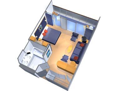 Mariner of the Seas Grand Suite - 1 bedroom (GS) floor plan