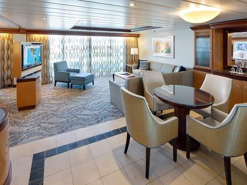 Voyager of the Seas Owner's Suite - 1 Bedroom (OS) living area, photo 1 of 3 Voyager of the Seas Owner's Suite - 1 Bedroom (OS) living area, photo 1 of 3