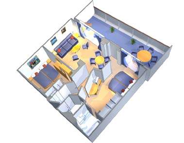 Explorer of the Seas Grand Suite - 2 bedroom (GT) floor plan Explorer of the Seas Grand Suite - 2 bedroom (GT) floor plan