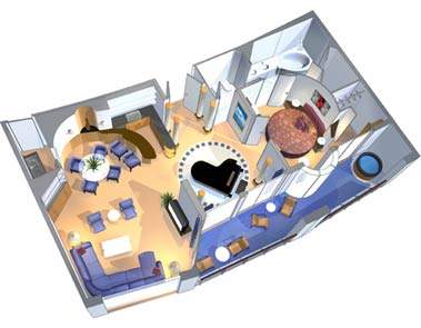 Mariner of the Seas Royal Suite - 1 Bedroom (RS) floor plan Mariner of the Seas Royal Suite - 1 Bedroom (RS) floor plan