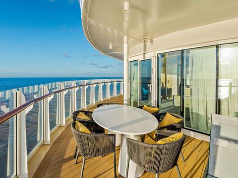 Wonder of the Seas Spacious AquaTheater Suite Large Balcony - 2 Bedroom (A1) balcony, photo 1 of 2