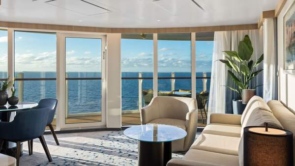 Wonder of the Seas AquaTheater Suite with Large Balcony - 2 Bedrooms (A2) living area, photo 1 of 2