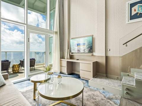 Wonder of the Seas Crown Loft Suite (L1) living area, photo 6 of 7