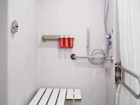 Virgin Voyages The Sea View - Accessible (VW) bathroom, photo 1 of 3