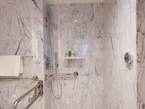 Virgin Voyages Seriously Suite - Accessible (SS) bathroom, photo 3 of 5