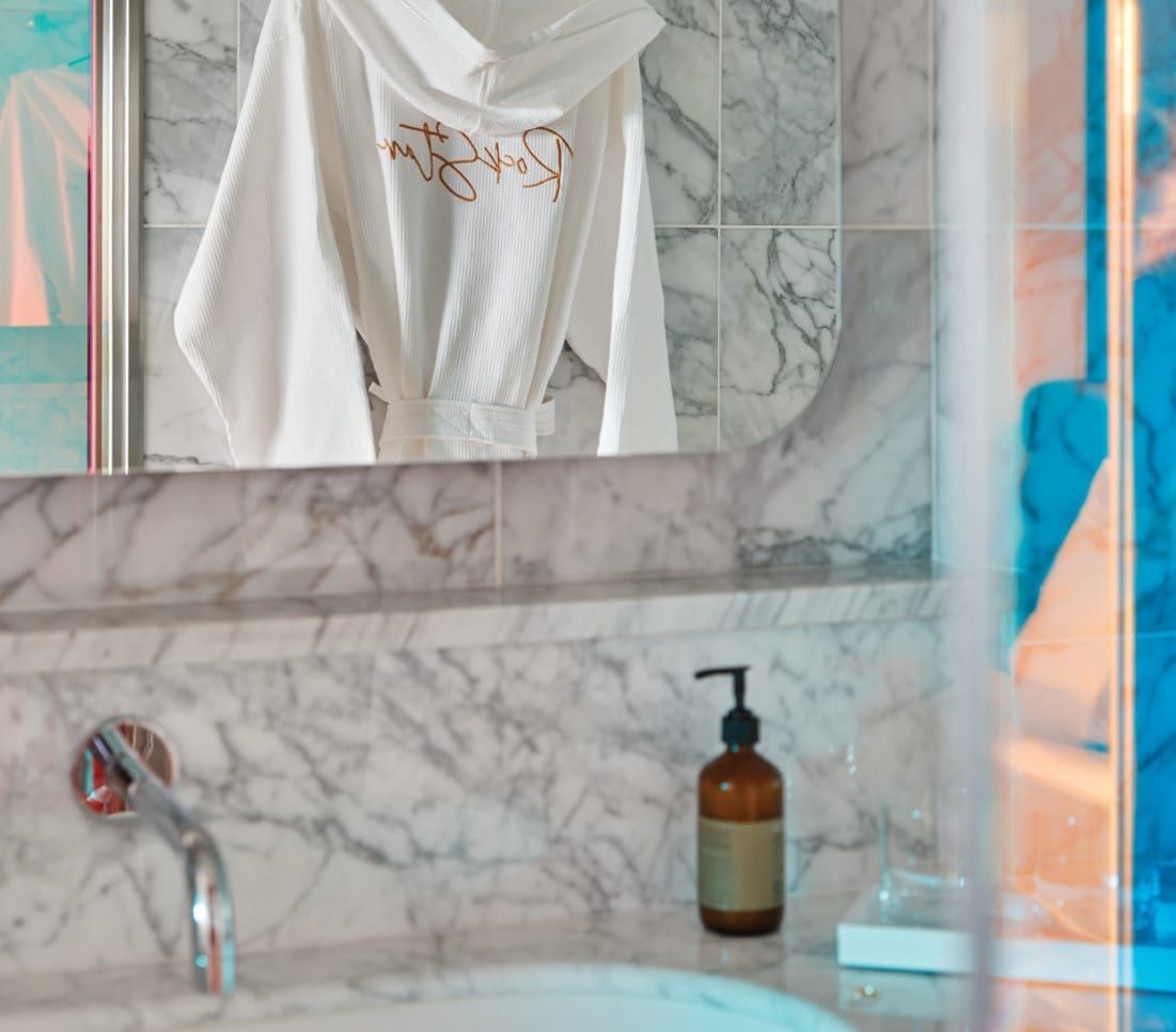 Virgin Voyages Brilliant Suite (SB) bathroom, photo 2 of 2