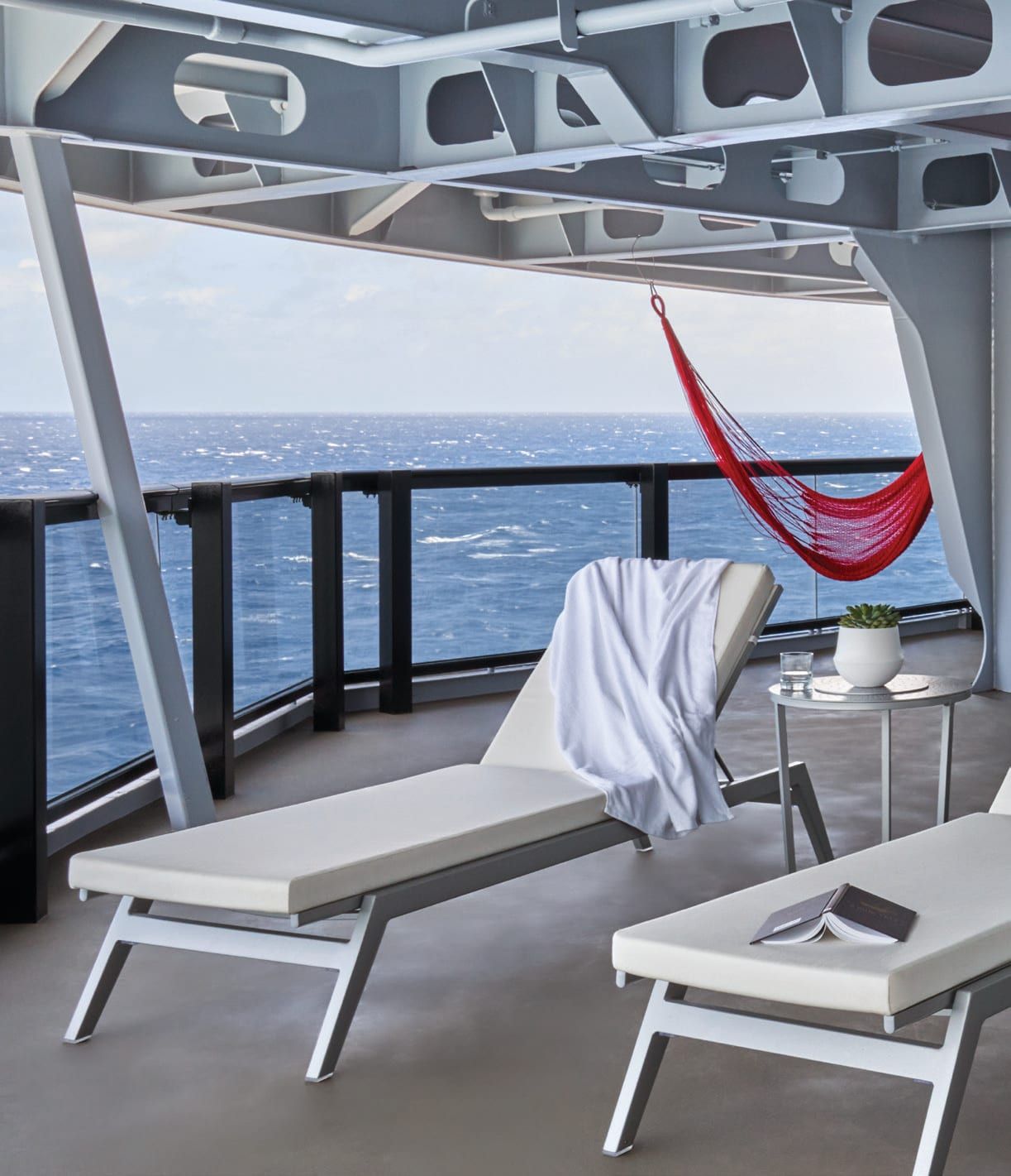 Virgin Voyages Cheeky Corner Suite - Pretty Big Terrace (SCP) balcony