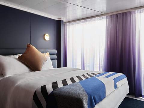 Virgin Voyages Fab Suite (SF) bedroom