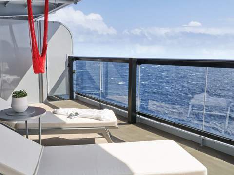 Virgin Voyages Gorgeous Suite (SG) balcony