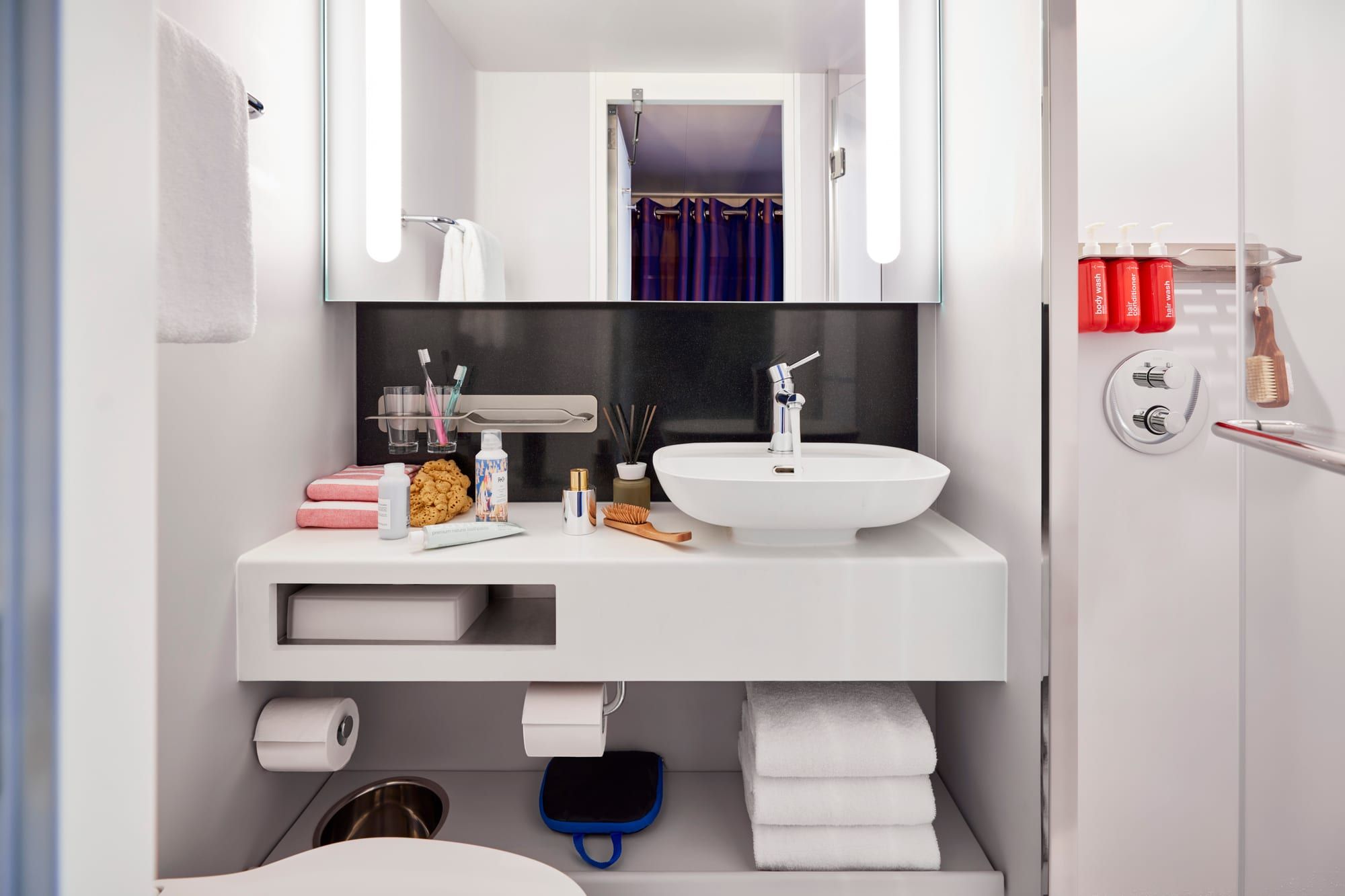 Virgin Voyages The Sea Terrace (TR) bathroom, photo 2 of 3