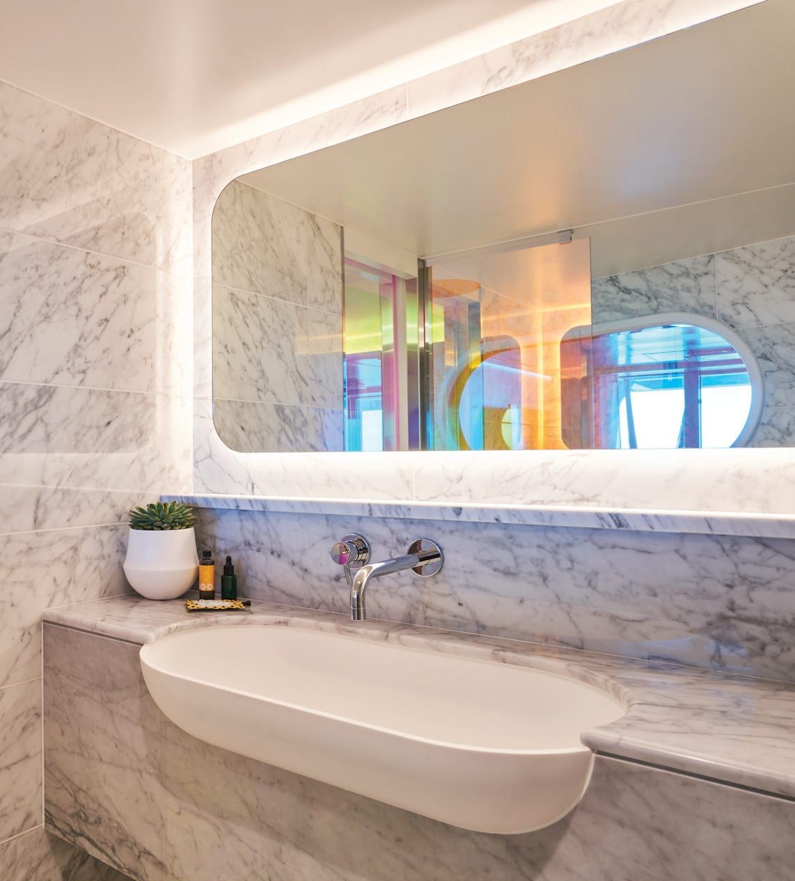 Virgin Voyages Seriously Suite (SS) bathroom, photo 1 of 2