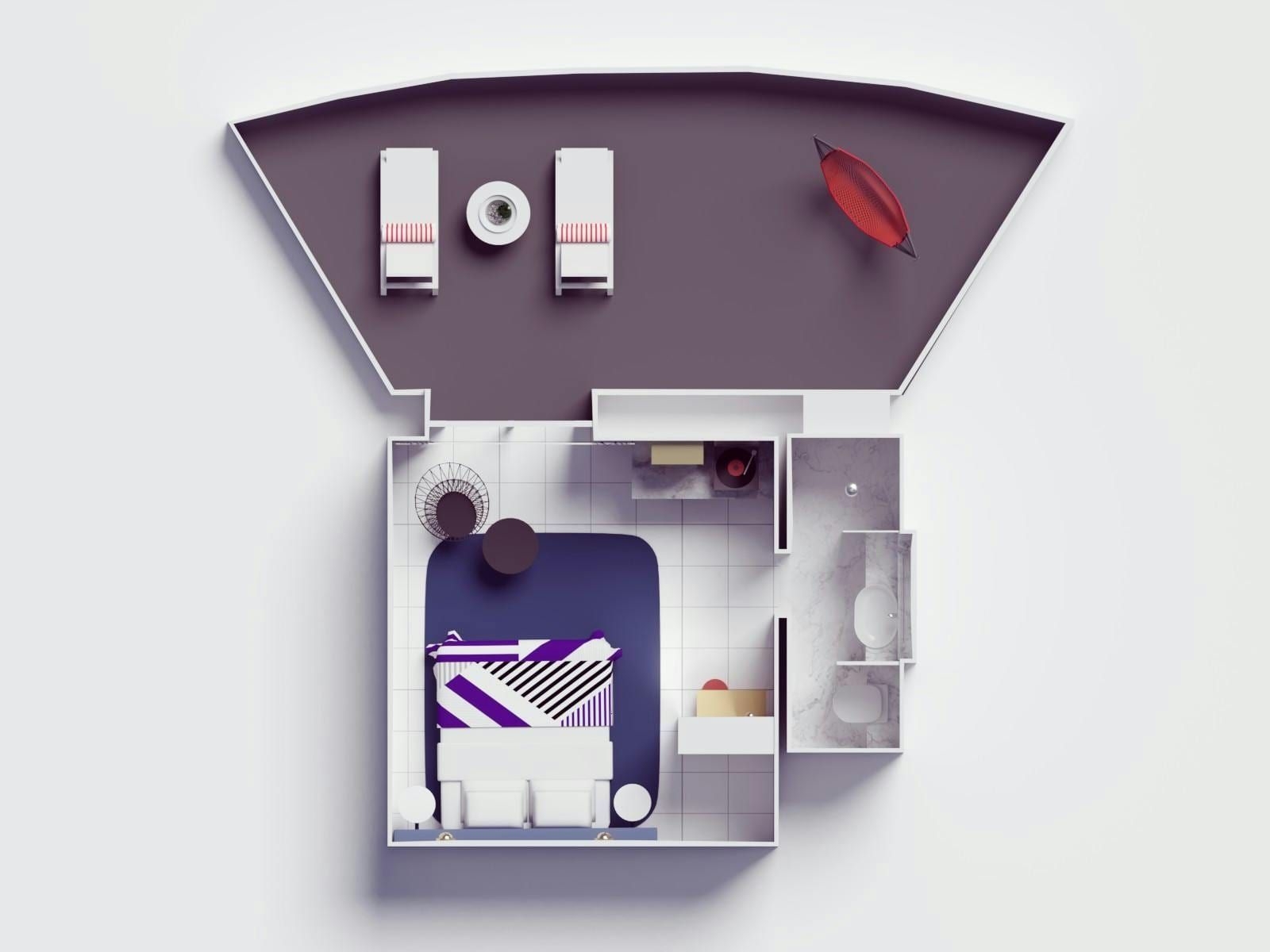 Virgin Voyages Sweet Aft Suite - Biggest Terrace (SAB) floor plan