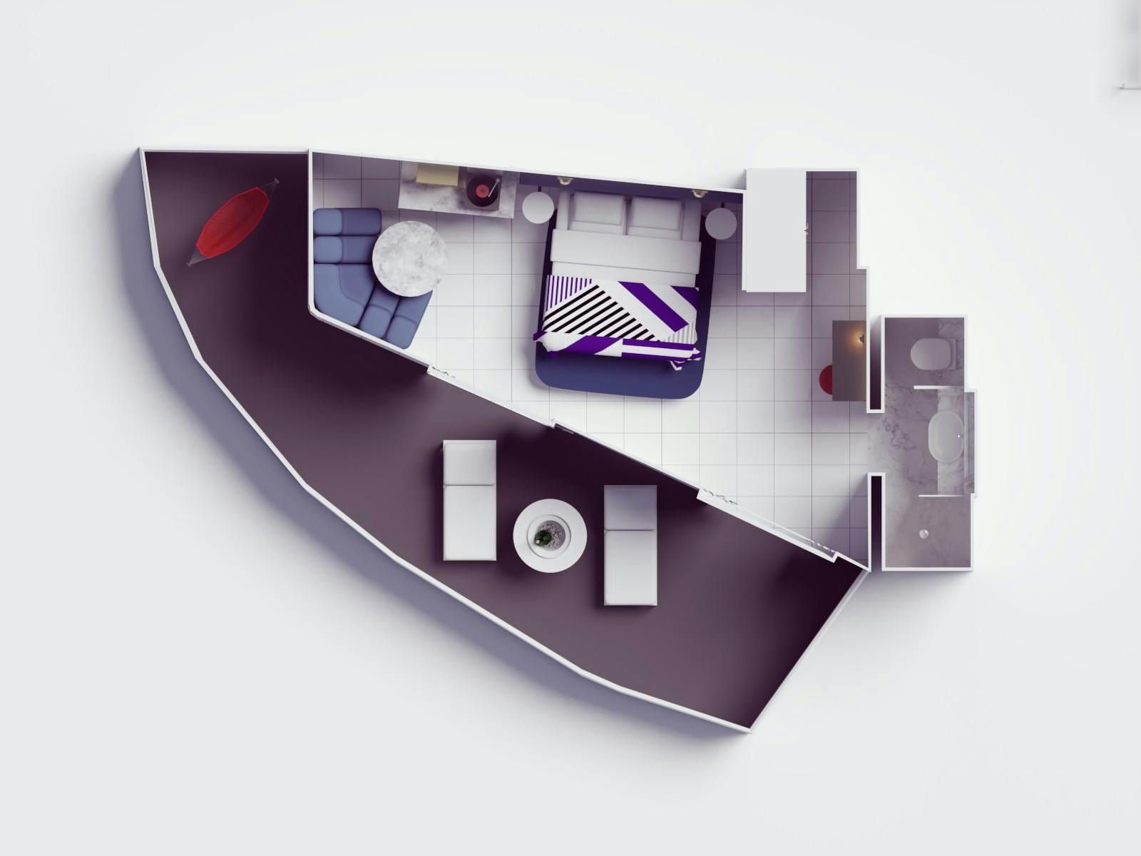 Virgin Voyages Cheeky Corner Suite - Even Bigger Terrace (SCE) floor plan