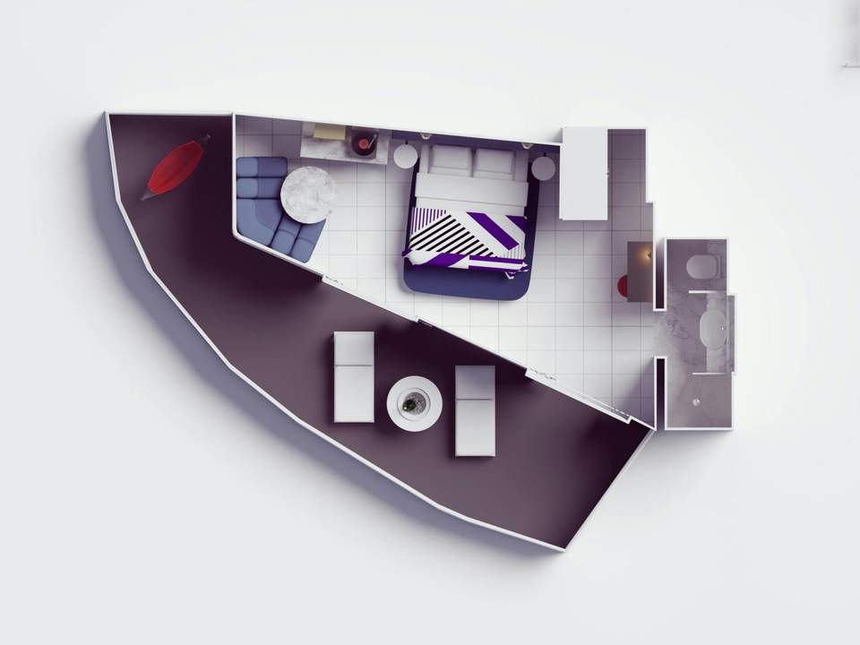 Virgin Voyages Cheeky Corner Suite - Biggest Terrace (SCB) floor plan Virgin Voyages Cheeky Corner Suite - Biggest Terrace (SCB) floor plan