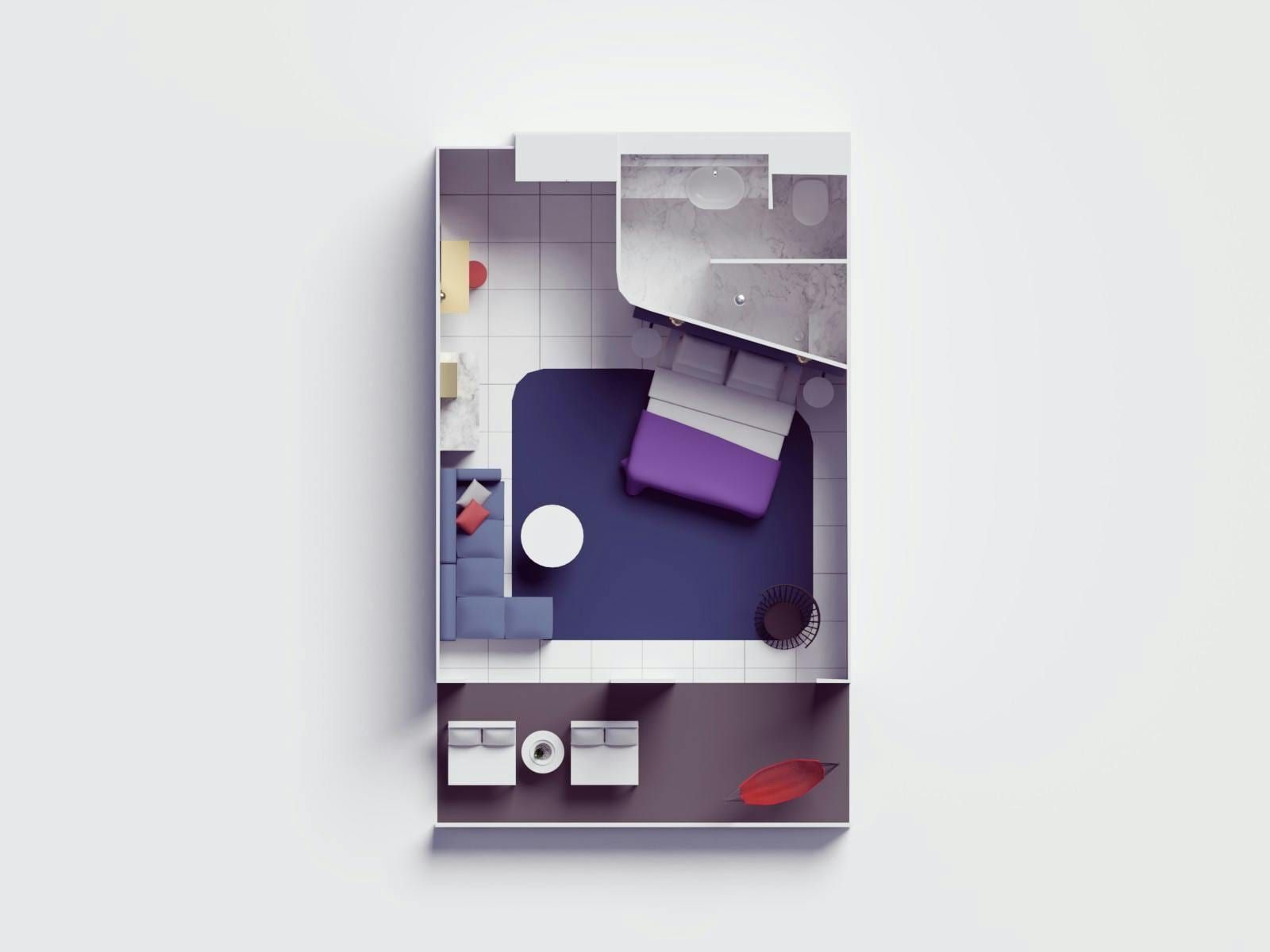 Virgin Voyages Brilliant Suite (SB) floor plan