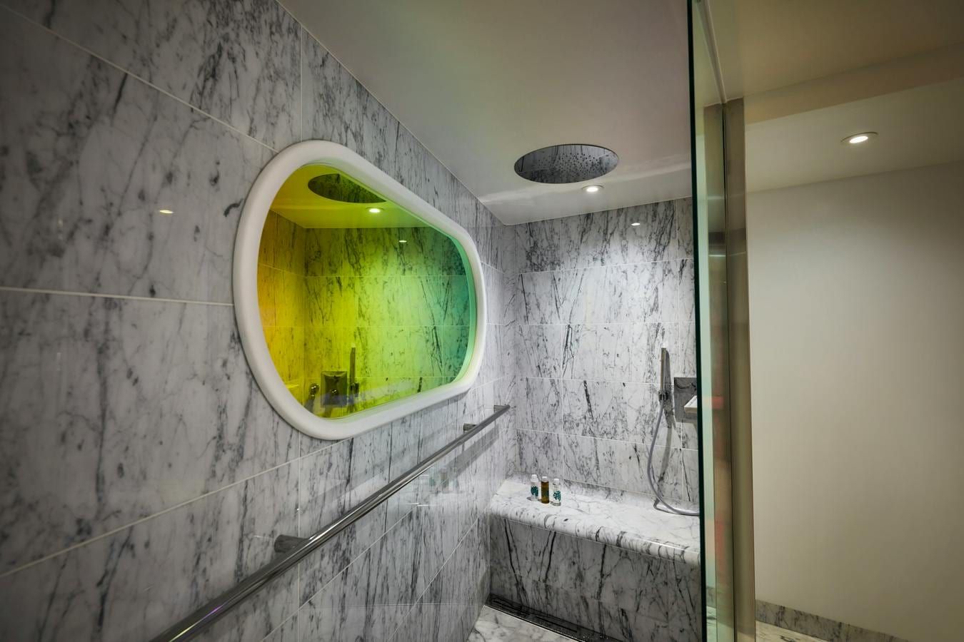 Virgin Voyages Brilliant Suite (SB) bathroom, photo 1 of 3