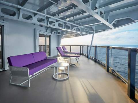 Virgin Voyages Cheeky Corner Suite - Biggest Terrace (SCB) balcony, photo 1 of 2 Virgin Voyages Cheeky Corner Suite - Biggest Terrace (SCB) balcony, photo 1 of 2