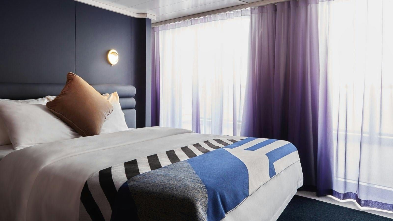 Virgin Voyages Fab Suite (SF) bedroom