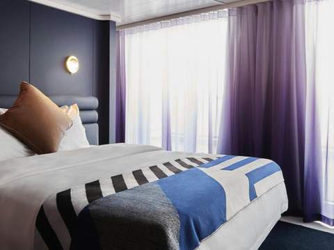 Virgin Voyages Fab Suite (SF) bedroom