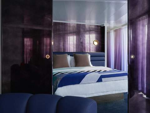 Virgin Voyages Massive Suite (SM) bedroom