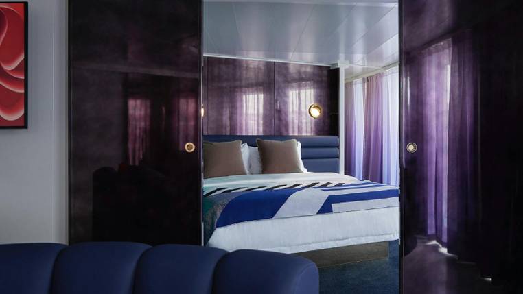Virgin Voyages Massive Suite (SM) bedroom