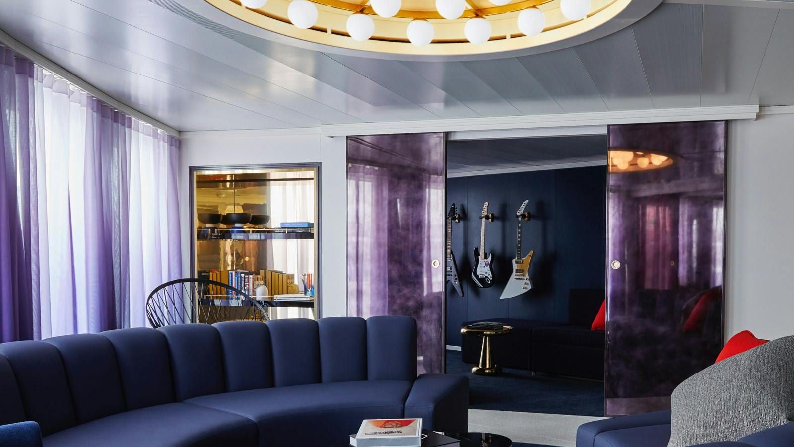 Virgin Voyages Massive Suite (SM) living area