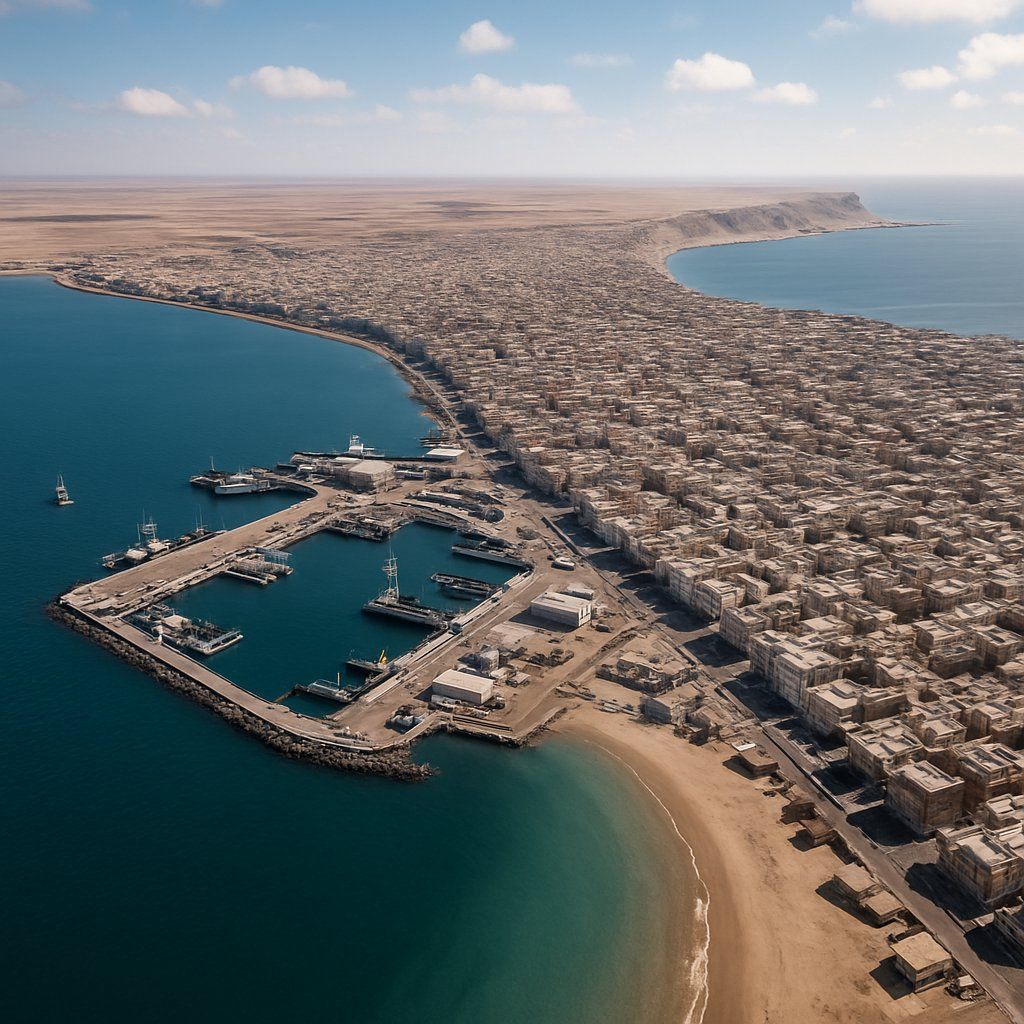 Ad Dakhla, Western Sahara Cruise Port - overhead view of the Ad Dakhla itinerary stop located in the Other (Asia/Africa/Middle East) cruising region