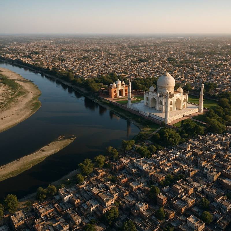 Agra Cruise Port - overhead view of the Agra itinerary stop located in the Other (Asia/Africa/Middle East) cruising region