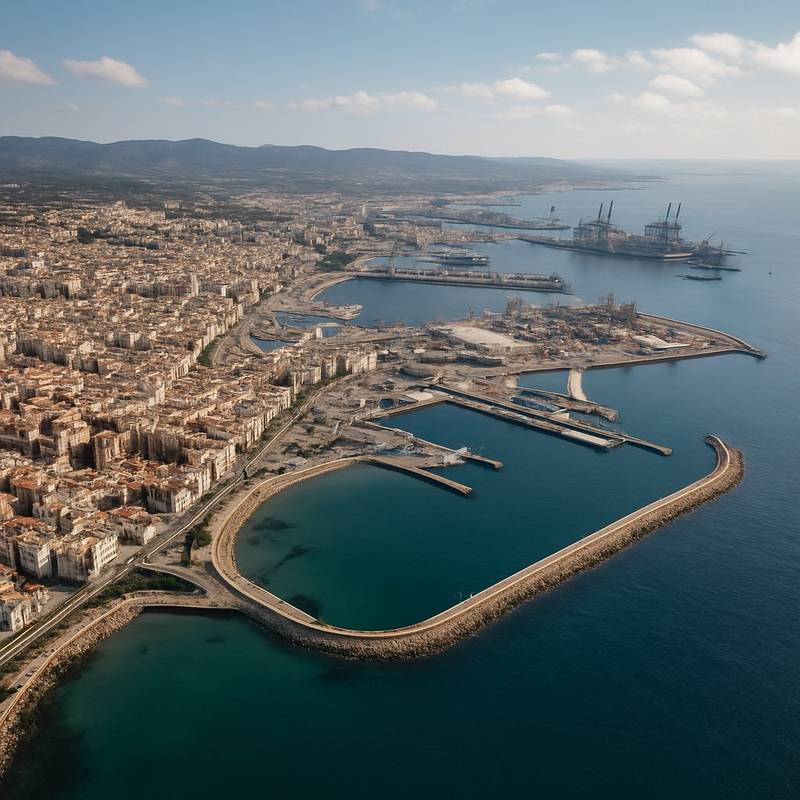 Algeciras, Spain Cruise Port - overhead view of the Algeciras itinerary stop located in the Europe - Mediterranean cruising region