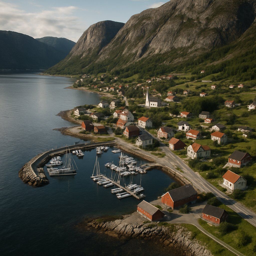 Alken Cruise Port - overhead view of the Alken itinerary stop located in the Europe - Western Europe cruising region