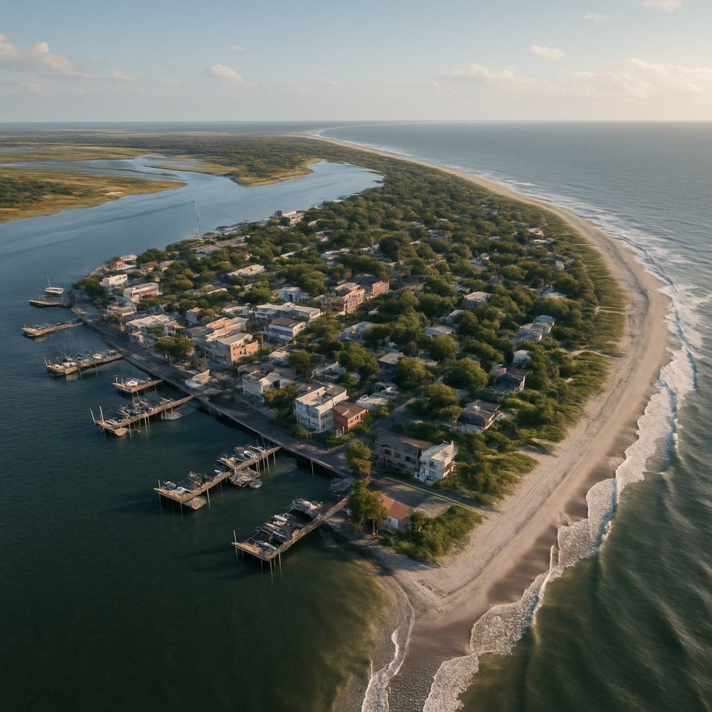 Amelia Island, Florida Cruise Port - overhead view of the Amelia Island itinerary stop located in the U.S. - Southeast cruising region