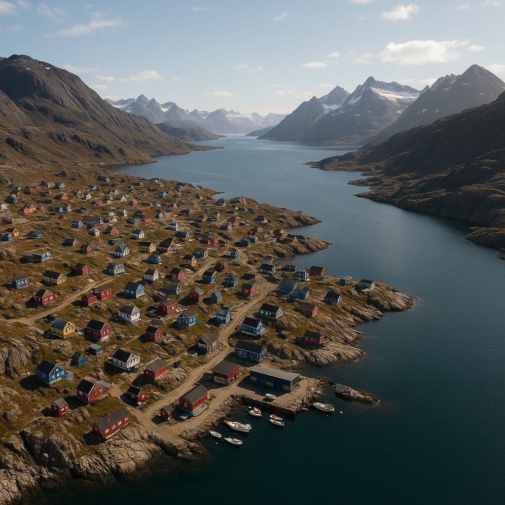 Ammassalik, Greenland Cruise Port - overhead view of the Ammassalik itinerary stop located in the Polar Regions cruising region