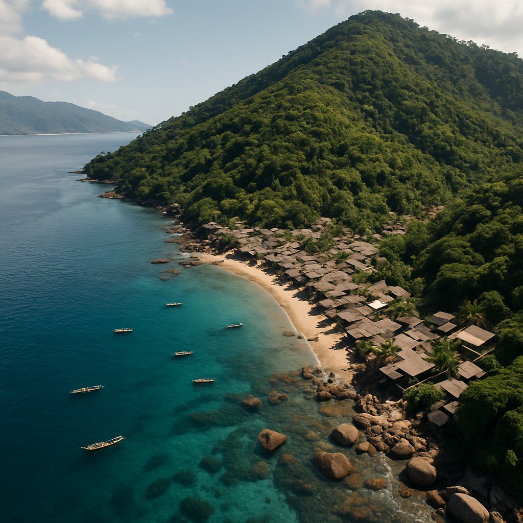 Ampangorina, Nosy Komba, Madagascar Cruise Port - overhead view of the Ampangorina itinerary stop located in the Other (Asia/Africa/Middle East) cruising region
