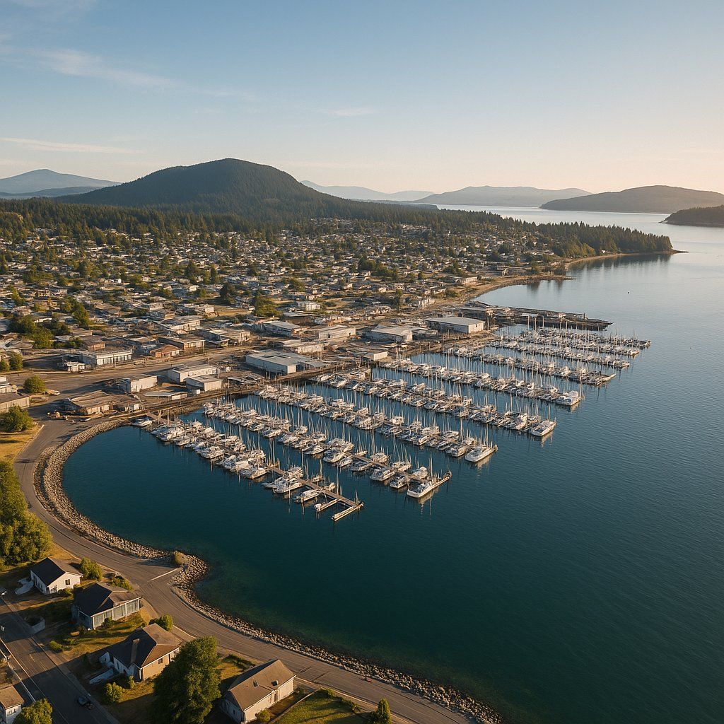 Anacortes, Washington Cruise Port - overhead view of the Anacortes itinerary stop located in the U.S. - Pacific, Northwest cruising region