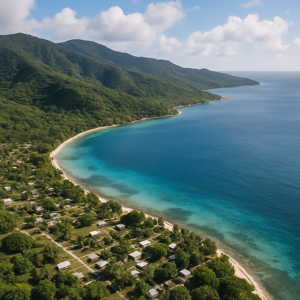 Anelghowhat, Aneityum Island, Vanuatu Cruise Port - overhead view of the Anelghowhat itinerary stop located in the South Pacific cruising region