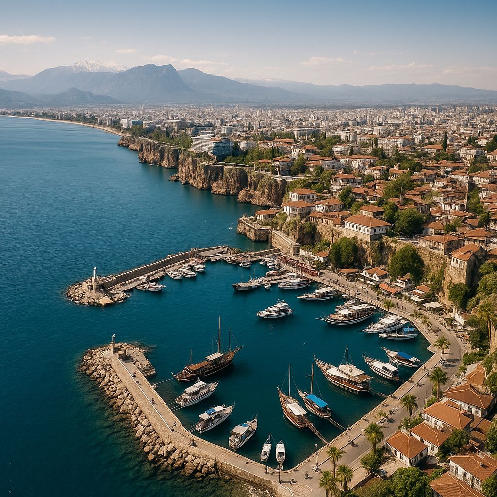 Antalya Cruise Port - overhead view of the Antalya itinerary stop located in the Europe - Eastern Europe cruising region
