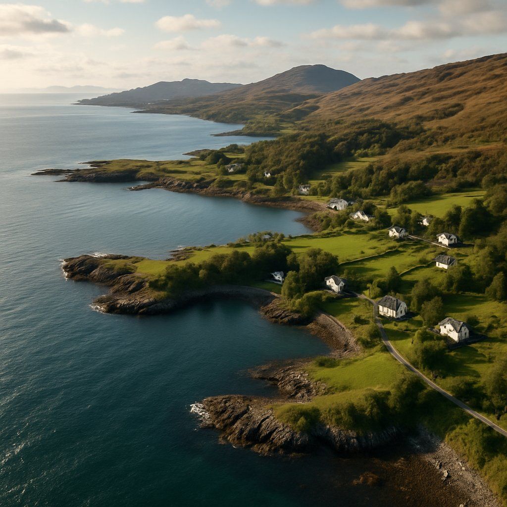 Arduaine Scotland Cruise Port - overhead view of the Arduaine itinerary stop located in the Europe - Western Europe cruising region