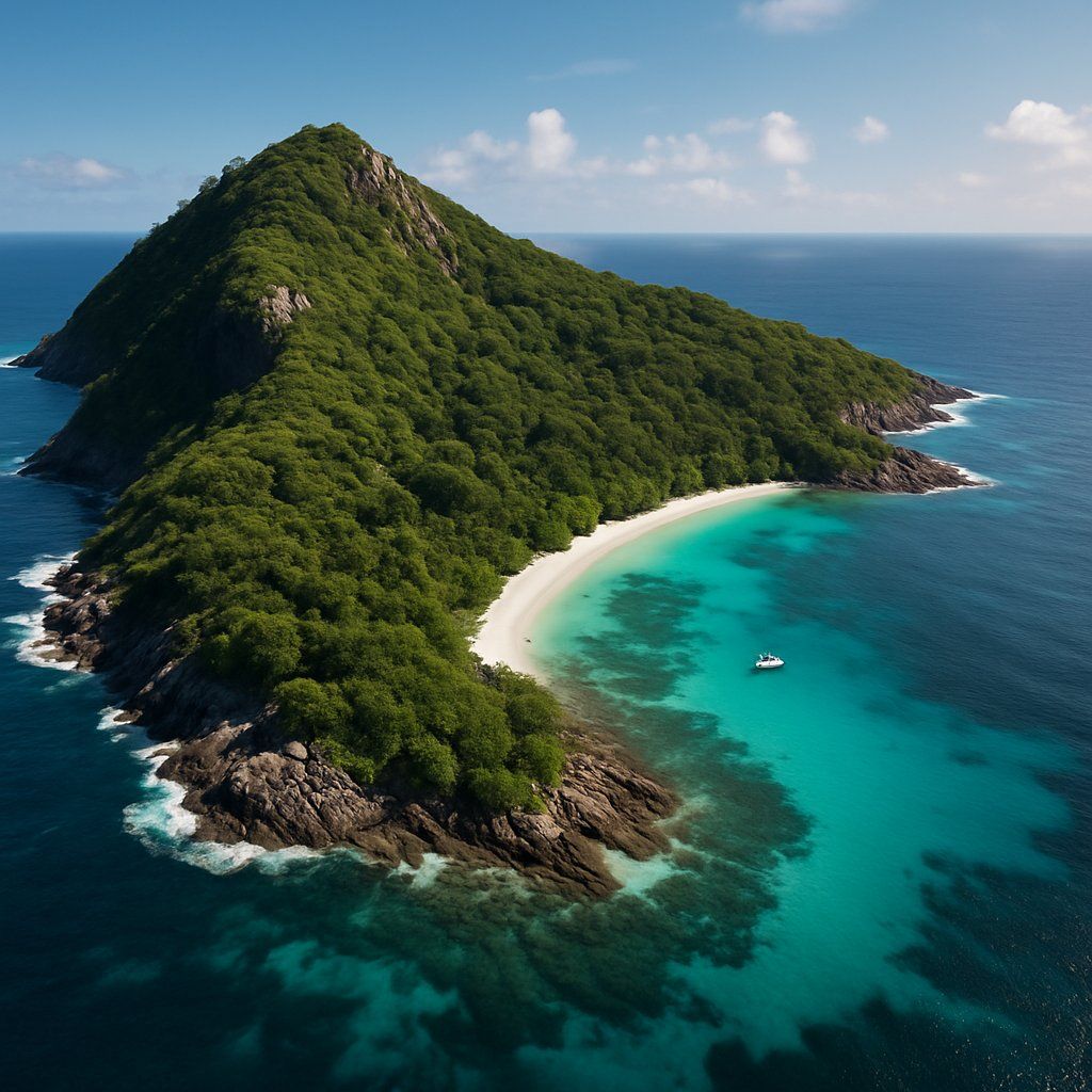 Aride Island, Seychelles Cruise Port - overhead view of the Aride Island itinerary stop located in the Other (Asia/Africa/Middle East) cruising region