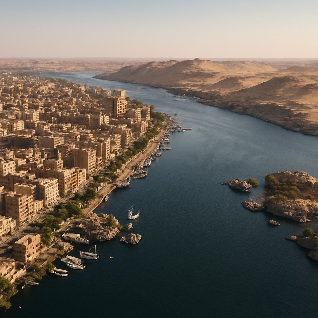 Aswan Cruise Port - overhead view of the Aswan itinerary stop located in the Other (Asia/Africa/Middle East) cruising region