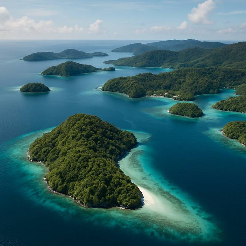 Auri Islands (cenderawasih Bay), Indonesia Cruise Port - overhead view of the Auri Islands itinerary stop located in the South Pacific cruising region
