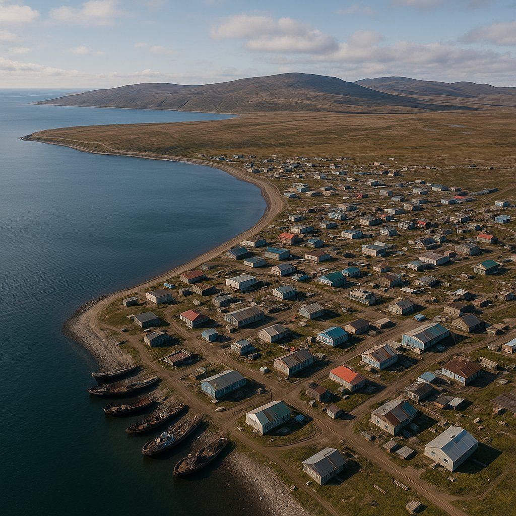 Ayon Island, Chukotka, Russian Federation Cruise Port - overhead view of the Ayon Island itinerary stop located in the Europe - Northern Europe cruising region