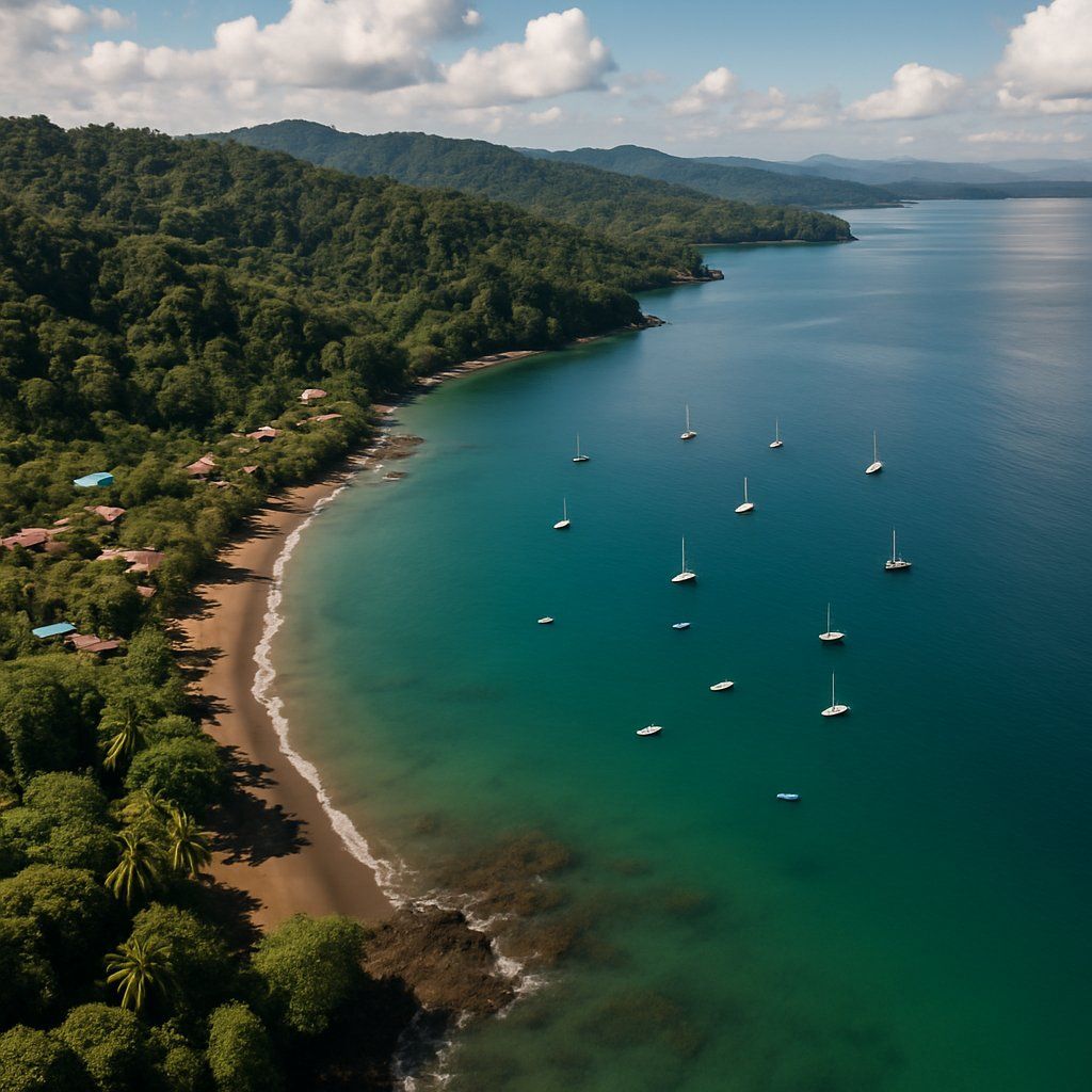 Bahia Drake, Costa Rica Cruise Port - overhead view of the Bahia Drake itinerary stop located in the Central America, Panama Canal cruising region