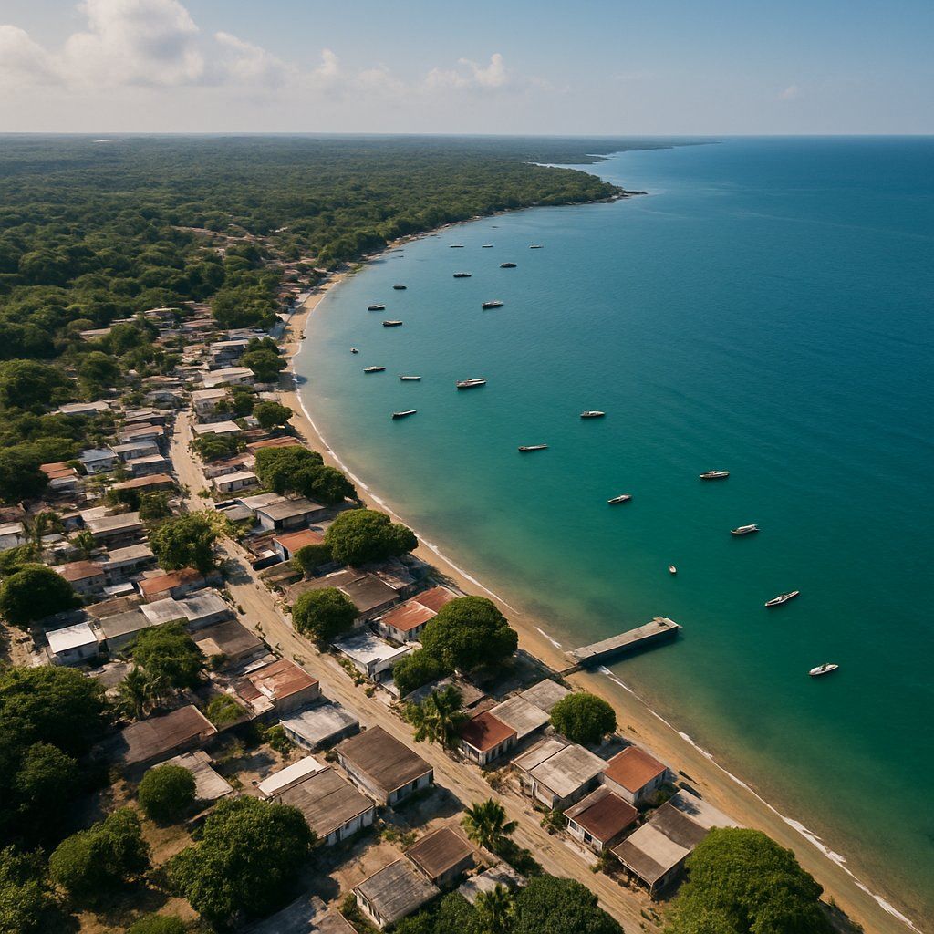 Bahia S Carlos Cruise Port - overhead view of the Bahia S Carlos itinerary stop located in the South America cruising region
