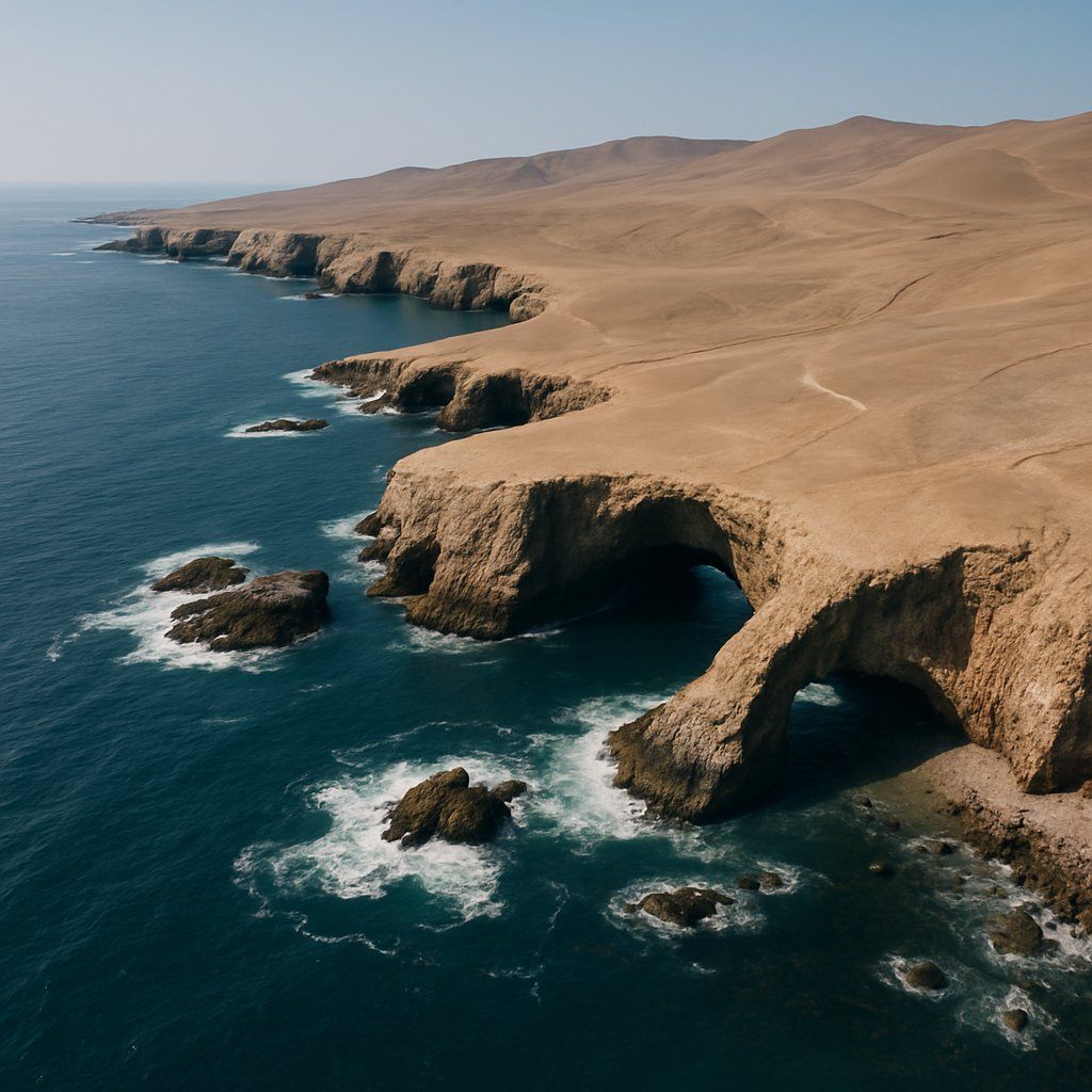 Ballestas Islands (Islas Ballestas), Peru Cruise Port - overhead view of the Ballestas Isl itinerary stop located in the South America cruising region